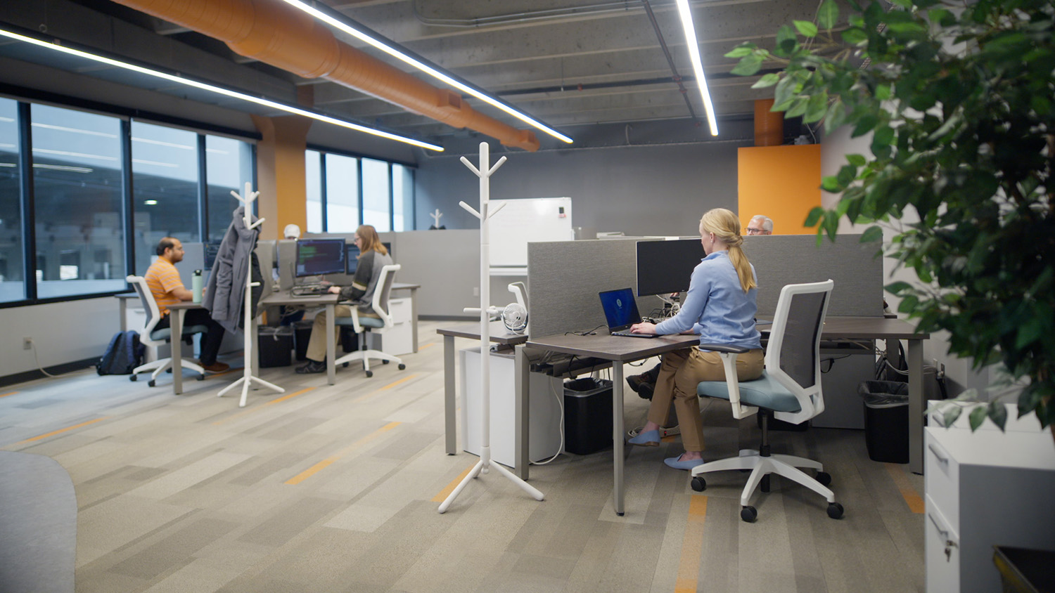 Work space inside Metro