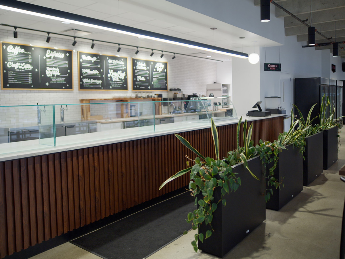 Interior of a retail building
