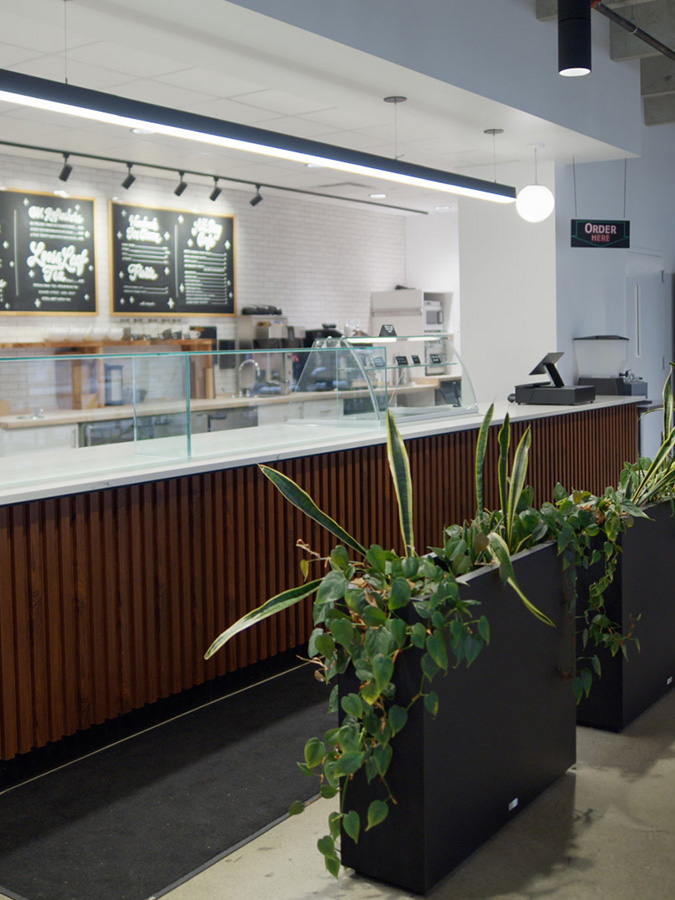 Interior of a retail building